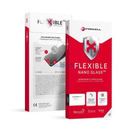 Forcell Flexible Nano Glass hibrid üveg fekete szegéllyel iPhone 16 Pro