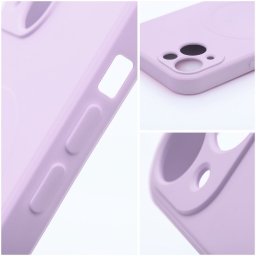 SILICONE MAG COVER MagSafe-kompatibilis tok teljes kamerasziget kivágással iPhone 17 Pro Max - rózsaszín