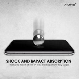 X-One Extra Strong 9H matt oleofób edzett üveg fekete szegéllyel iPhone 13 Pro Max/14 Plus