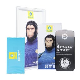 BlueO Mr. Monkey Glass Strong Matte matt edzett üveg fekete szegéllyel iPhone 17