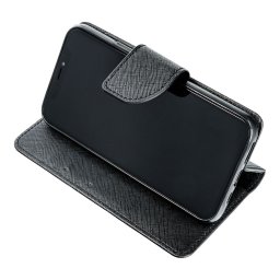 FANCY könyvtok Samsung Galaxy S25 FE - fekete
