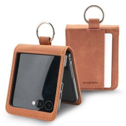 Mercury Basic Diary tok Samsung Galaxy Z Flip7 - világos barna