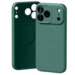 Mercury Semi-Silicone MagSafe-kompatibilis tok iPhone 17 Pro Max - zöld