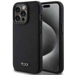Tumi TUHMP15LRBAK Leather Ballistic Pattern MagSafe-kompatibilis tok iPhone 15 Pro - fekete