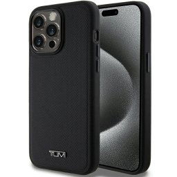 Tumi TUHMP15XRBAK Leather Ballistic Pattern MagSafe-kompatibilis tok iPhone 15 Pro Max - fekete