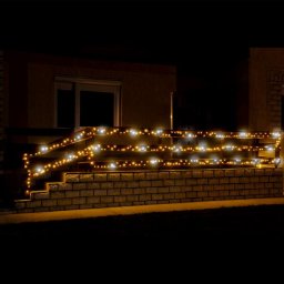 LED-es sziporkázó fényfüzér 200 LED, állófényű, melegfehér, 20m