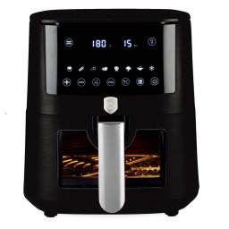 Berlinger Haus Air Fryer / forrólevegős sütő ablakkal 8 literes 1650W Matte Black Collection BH/9605 Kifutó termék!