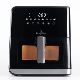 Berlinger Haus Air Fryer / forrólevegős sütő ablakkal 7,5 literes 1700W Black Vantage Collection BH/9470 Kifutó termék!