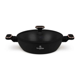Berlinger Haus Alacsony lábas fedővel 28 cm alu 3 rétegű titánpro bevonattal Black Rose Collection BH/8356