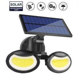 Dupla Szolár kültéri 108 LED COB világítás mozgássérzékelővel