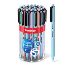 Berlingo, golyóstoll, kék, 30db, 0.7mm, Instinct