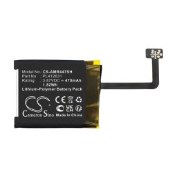CAMERON SINO Li-Polymer akku (3.87V / 470mAh, Amazfit PL412631 kompatibilis) FEKETE Amazfit GTR 47mm