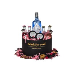Drink For You feliratos Citadelle Gin Tonik Ajándék csomag fekete díszdobozban