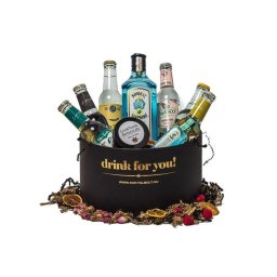 Drink For You feliratos Bombay Gin Tonik Ajándék csomag díszdobozban