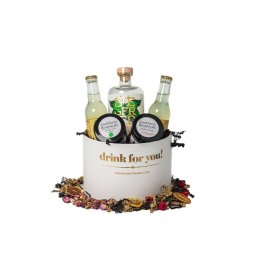 Drink For You feliratos Wonderleaf Gin Tonik Ajándék csomag fehér díszdobozban