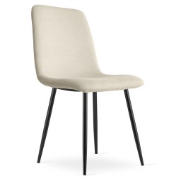 Krém étkezőszék RIFT fekete lábakkal