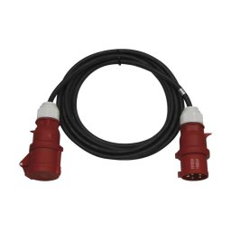 3 Fázisú Kültéri Hosszabbító 20 M / 1 Aljzat / Fekete / Gumi / 400 V / 4 Mm2