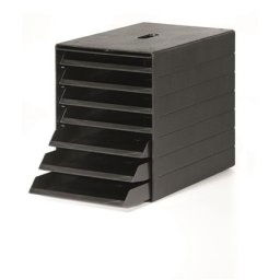 DURABLE Irattároló, műanyag, 7 fiókos, DURABLE "Idealbox Plus", antracit