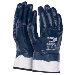 DONAU Szerelőkesztyű, nitril, DONAU "Safety 03", 9/L méret, sötétkék