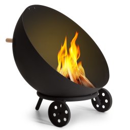 Blumfeldt Fireball Egon, tűzrakóhely, acél, kertbe vagy teraszra, Ø 66 cm, grill fedél (GDW27-Egon-Blk)