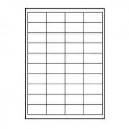 Logós címkék 48,5 mm x 25,4 mm, A4, matt, fehér, 44 címke, 140g/m2, 25 darabos csomag, tintasugaras és lézernyomtatókhoz.