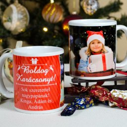 Fényképes karácsonyi bögre