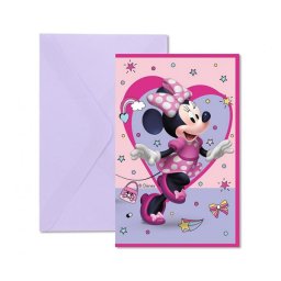 Meghívó kártya, Minnie Junior, 6 db/cs