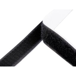 Tépőzár horog + plüss öntapadós szélessége 20 mm fekete