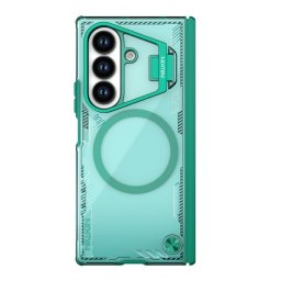 NILLKIN ICEBLADE PROP szilikon telefonvédő (ütésállóság, kameravédő, kitámasztó, MagSafe) SÖTÉTZÖLD Samsung Galaxy Z Fold7 (SM-F966)