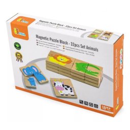 Mágneses fa puzzle - Állatok BX