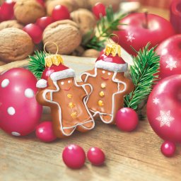 Karácsonyi Gingerbread szalvéta 20 db-os 33x33 cm