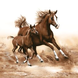 Lovas Mare with Foal szalvéta 20 db-os 33x33 cm
