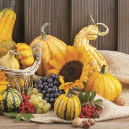 Ősz Fruits szalvéta 20 db-os 33x33 cm