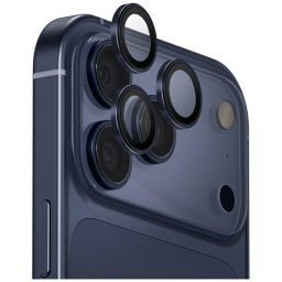 UNIQ Optix Aluminum Camera Lens Protector kamera lencse védő fólia sötétkék szegéllyel applikátorral iPhone 17 Pro/17 Pro Max