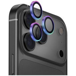 UNIQ Optix Aluminum Camera Lens Protector kamera lencse védő fólia többszínű szegéllyel applikátorral iPhone 17 Pro/17 Pro Max