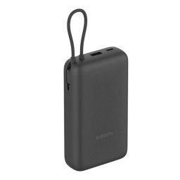 XIAOMI vésztöltő Type-C / USB aljzat (20000mAh, 22,5W, gyorstöltő, LED jelzés + fix Type-C kábel) SÖTÉTSZÜRKE