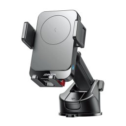 JOYROOM JR-ZS241S autós tartó (15W, tapadókorongos, műszerfalra, automata, wireless, 360°, 68-95mm széles) FEKETE