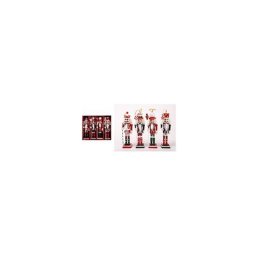 Diótörő fa figura szett - felakasztható - 4 darabos - 13,8 cm