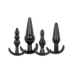 EasyToys - anál plug szett - 4 részes (fekete)