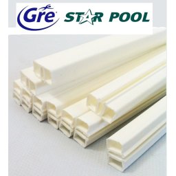 Sín - Gre medencéhez flexibilis fólia rögzítő sín fehér színben (1440 mm) PCF001440BP