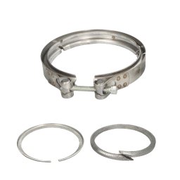 Kúpos, erősített kipufogó bilincs 151mm, tömítésekkel