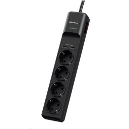 CyberPower Surge Buster™ 4 aljzat, 2xUSB, 1,8 m, német, új