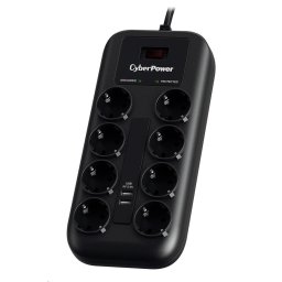 CyberPower Surge Buster™ 8 aljzat, 2xUSB, 1,8 m, német, új