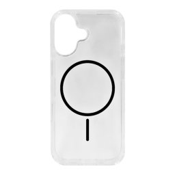 Szilikon telefonvédő (ultravékony, műanyag hátlap, MagSafe, légpárnás sarok) FEKETE Apple iPhone 17