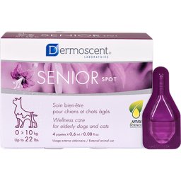 Dermoscent Senior Spot 0-10 kg közötti kutyáknak és macskáknak (0.6 ml / pipetta; 4 pipetta / doboz)