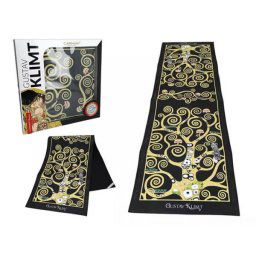 Klimt futóterítő - 100x29 cm - fekete Életfa