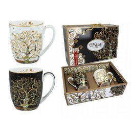 Klimt porcelán bögre szett díszdobozban - 2 darabos 450 ml - Életfa CARMANI