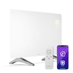 Klarstein Wonderglass infravörös panel | 480 W | 7 - 14 m² | Modern üveg dizájn | 90 cm x 58 cm (Klrst-Wonderglass480W)