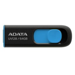 Pendrive 64GB USB3.2Gen1 fekete-kék UV128 A-Data (AUV128-64G-RBE)