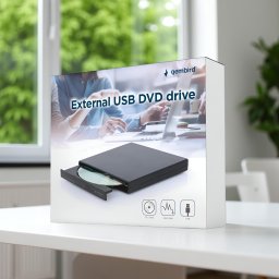 Külső USB DVD-Író Gembird Fekete (DVD-USB-04)